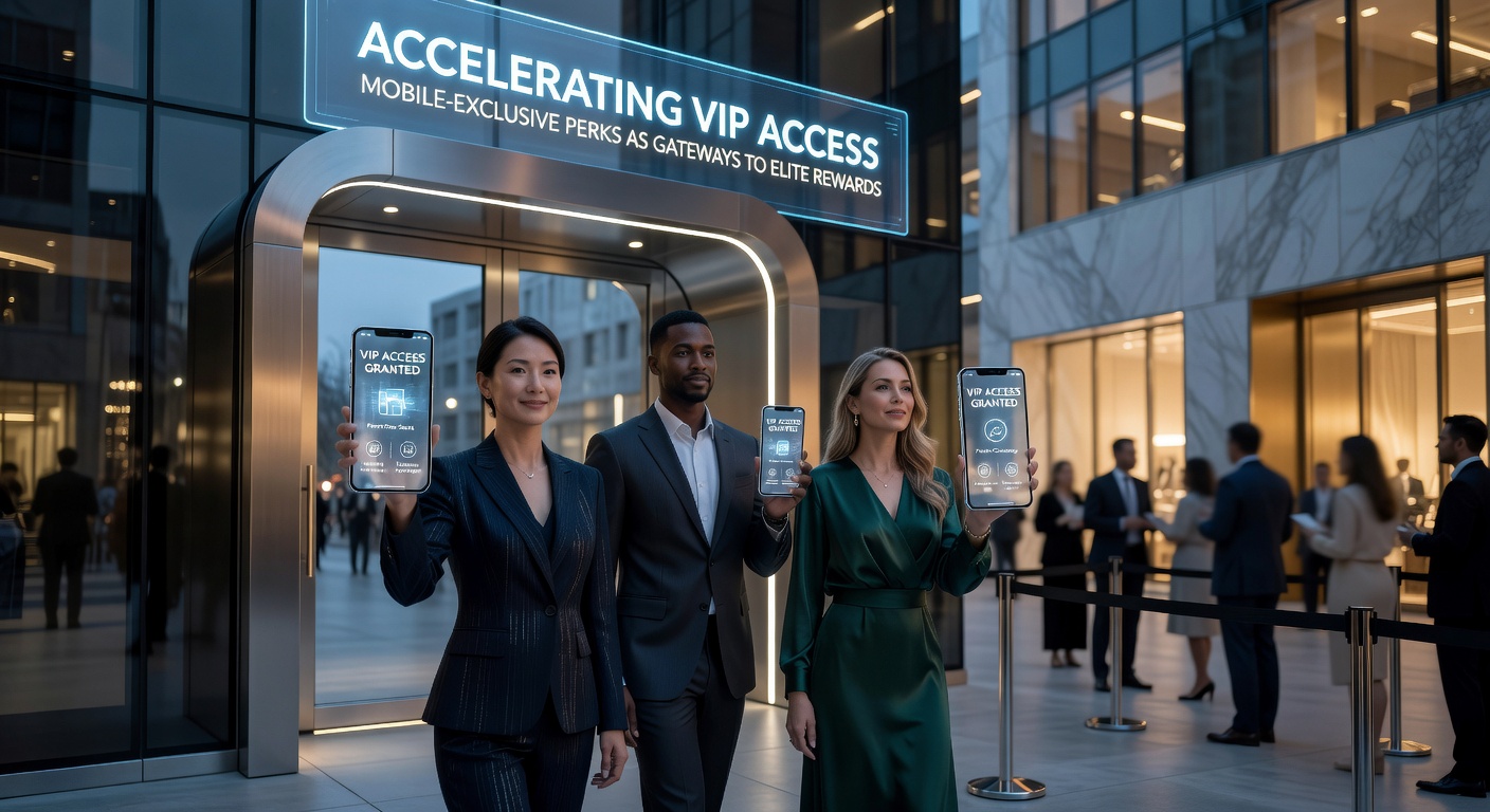 Smartphone displaying a mobile betting app VIP tier progression with exclusive perk icons glowing on screen