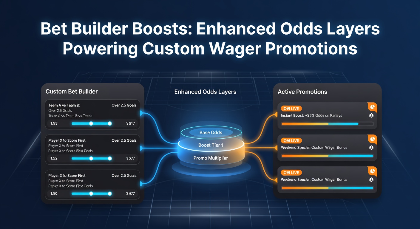 Close-up of a mobile betting app displaying a boosted bet builder slip with soccer selections and a prominent odds enhancement badge