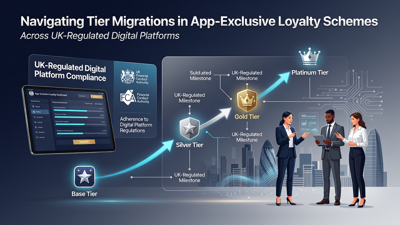 Mobile app interface displaying loyalty tier progression on a UK-regulated digital platform