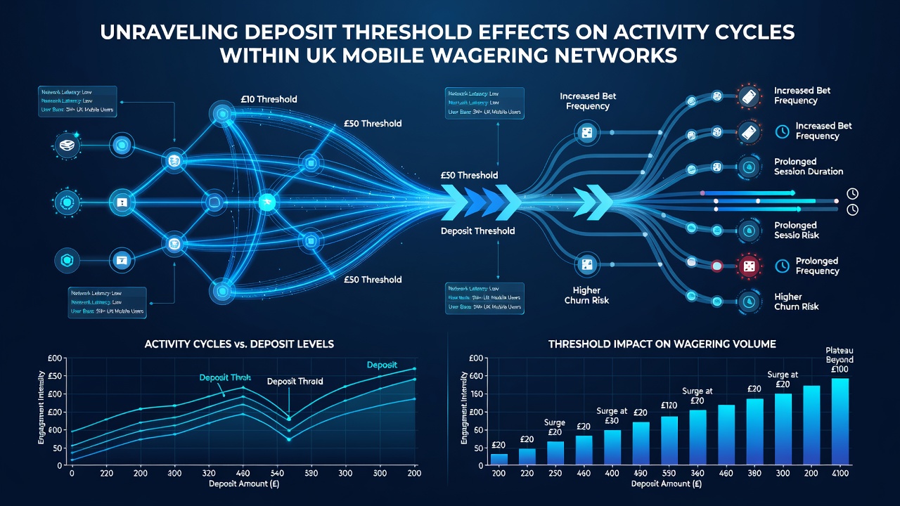 Infographic illustrating mobile wagering user progression through deposit threshold stages
