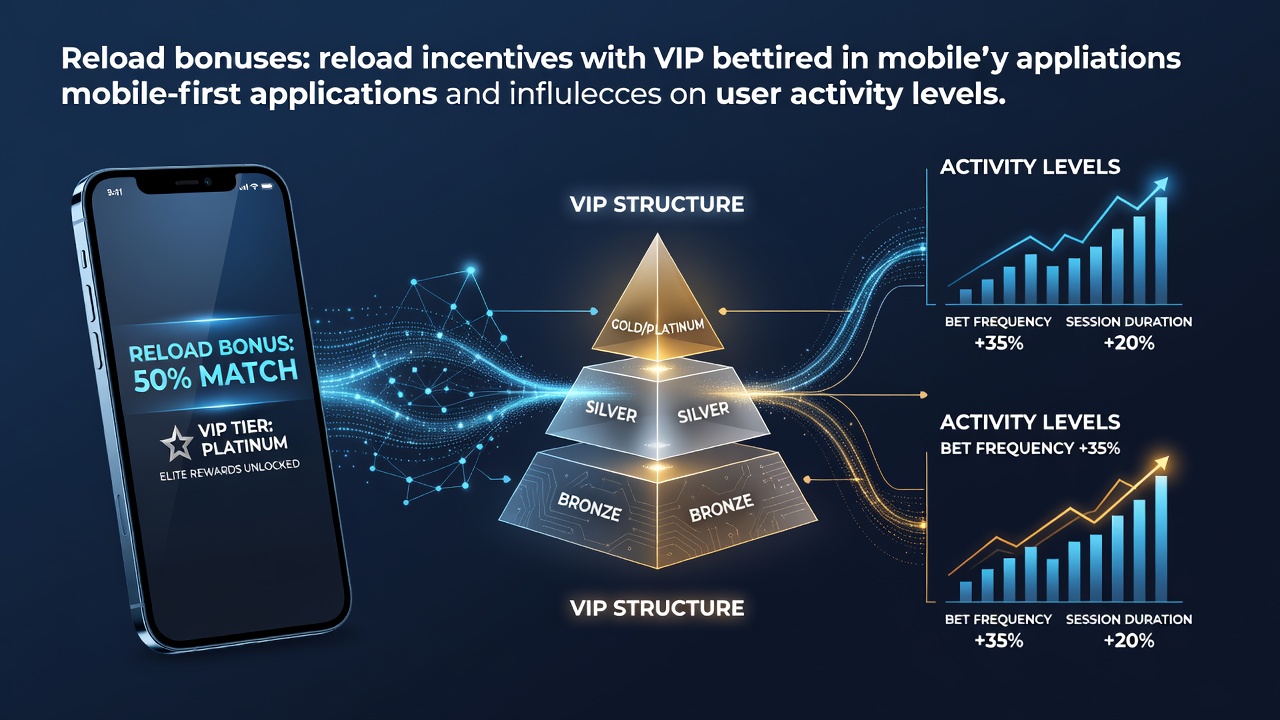 Patterns of reload incentives integrated with VIP structures in mobile betting apps